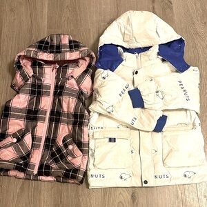2 for $30 Peanuts Kids Puffer Jacket and padded vest